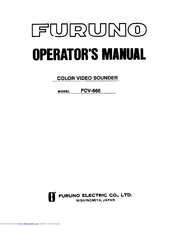 Furuno FCV-665 Operator's Manual