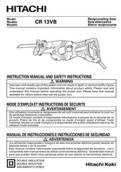 Hitachi CR 13VB Instruction Manual And Safety Instructions
