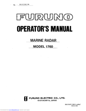 Furuno 1760 Operator's Manual