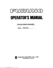 Furuno FCV-271 Operator's Manual