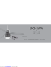 Minka-Aire uchiwa F824 Instruction Manual Warranty Certificate