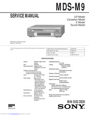 Sony MDS-M9 Service Manual