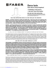 Faber Tratto Isola Installation Instructions Manual