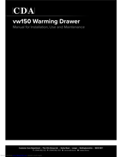 CDA vw150 Manual For Installation, Use And Maintenance