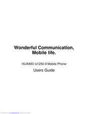 Huawei U1250-9 User Manual