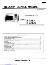 Sharp R-3A53 Service Manual