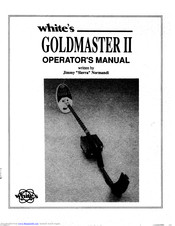 Whites Goldmaster II Operator's Manual