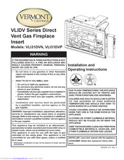 Vermont Castings VLI31DVN Installation And Operating Instructions Manual