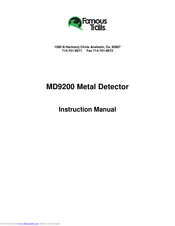 Famous Trails MD9200 Instruction Manual