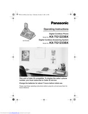 Panasonic KX-TG1223BX Operating Instructions Manual