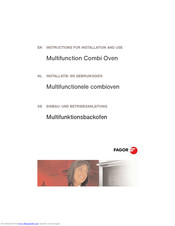 Fagor Multifunction Combi Oven Instructions For Installation And Use Manual
