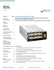 Vicor MicroPAC User Manual