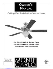 Monte Carlo Fan Company 5HS52XXS-L Series Owner's Manual
