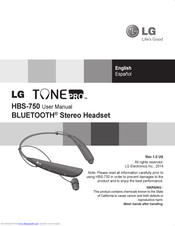 Lg HBS-750 User Manual