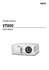 NEC VT800 Series User Manual