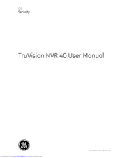 GE TruVision NVR 40 User Manual