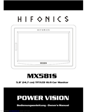 Hifonics MX581S Owner's Manual