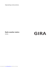 Gira 0334 Series Operating Instructions Manual
