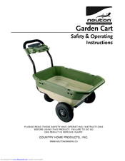 Neuton Garden Cart Safety & Operating Instructions Manual