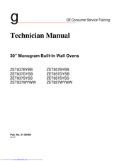 GE Monogram ZET857DYSB Technician Manual