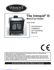 Vermont Castings cS1b0 Installation And Operating Manual