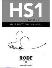 RODE Microphones HS1 Instruction Manual