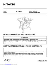Hitachi C 10RD Instruction Manual And Safety Instructions
