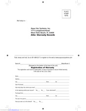 Aqua Vac Systems Mako Shark 2 Owner's Manual