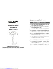 Elba TP-3511DGT Instruction Manual