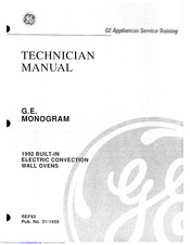 GE ZEK737WP1 Technician Manual