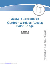 Aruba Networks AP-80 MB Installation And User Manual