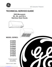 GE Monogram ZV30SS Technical Service Manual