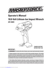 Master Force 241-0424 Operator's Manual