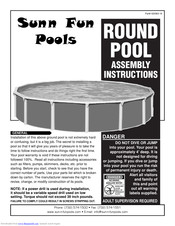 Sunn Fun ROUND POOL Assembly Instructions Manual