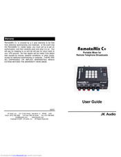 JK Audio RemoteMix C+ User Manual