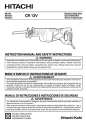 Hitachi CR 13V Instruction Manual And Safety Instructions