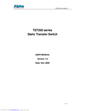 Alpha Power TST200 series User Manual