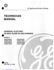 GE JGSP31GER Technician Manual