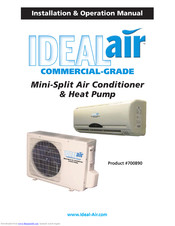 Ideal Air 700890 Installation & Operation Manual
