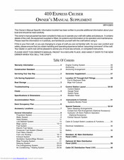 Sea Ray 410 Express Cruiser Owner's Manual Supplement