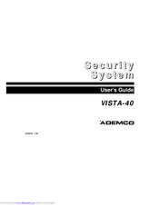ADEMCO Ademco VISTA-40 User Manual