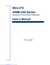 Advantech Mini-ITX AIMB-250 Series User Manual