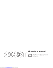 Jonsered 2033T Operator's Manual