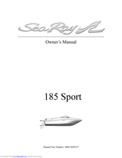 Sea Ray 185 Sport Owner's Manual
