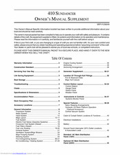 Sea Ray 410 Sundancer Owner's Manual Supplement
