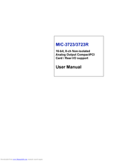 Advantech MIC-3723 User Manual