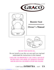 Graco Car Booster Seat Owner's Manual