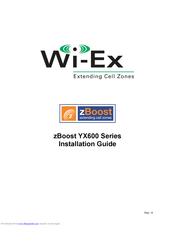 Zboost Wi-Ex YX600 Series Installation Manual