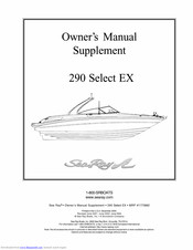Sea Ray 290 Select FX Owner's Manual Supplement