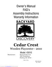 Backyard Discovery Cedar Crest 43010 Owner's Manual
